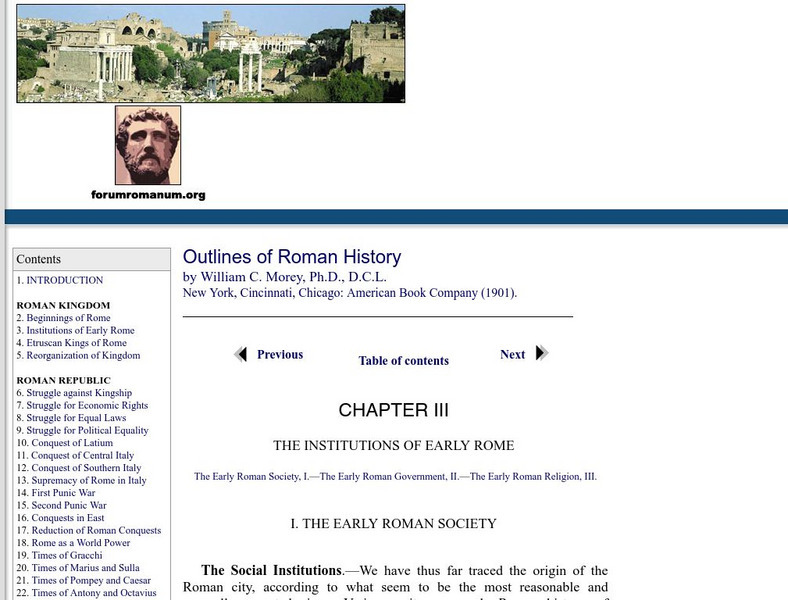 Outlines of Roman History: Institutions of Early Rome: The Early Roman Society eBook Outlines of Roman History: Institutions of Early Rome: The Early Roman Society eBook