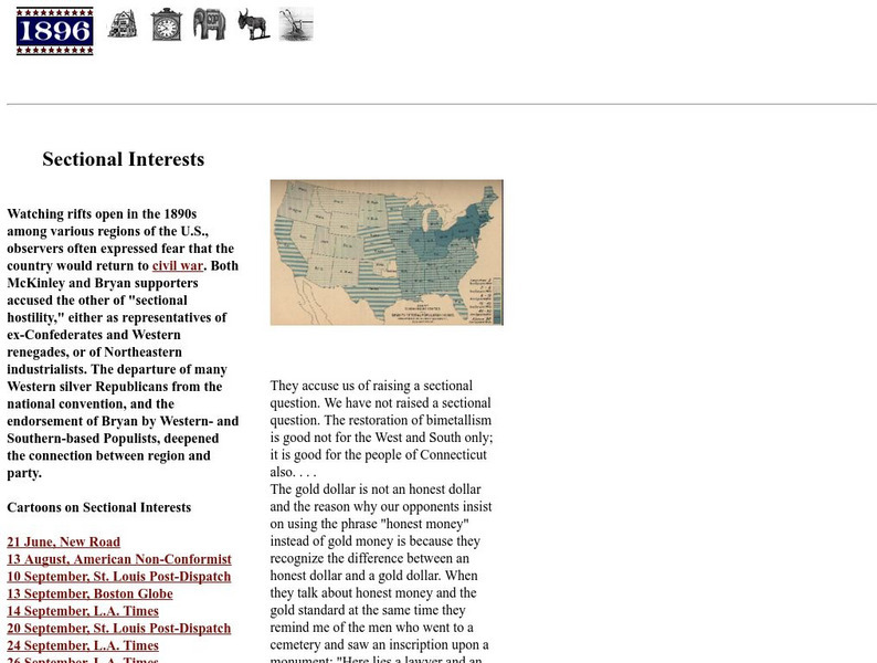 Vassar College: 1896: Sectional Interests Website Vassar College: 1896: Sectional Interests Website