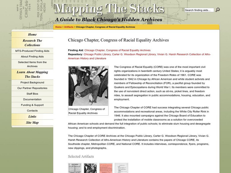 Mts: Chicago Chapter, Congress of Racial Equality Archives Article Mts: Chicago Chapter, Congress of Racial Equality Archives Article