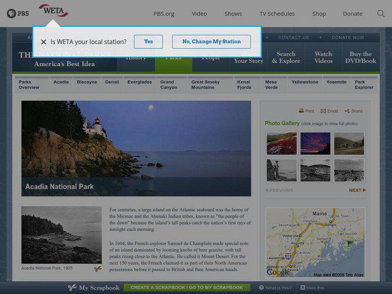 Pbs: Acadia National Park Article Pbs: Acadia National Park Article