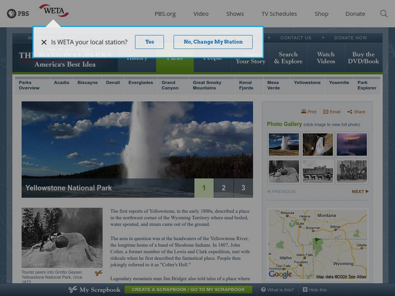 Pbs.org: Yellowstone National Park Article Pbs.org: Yellowstone National Park Article