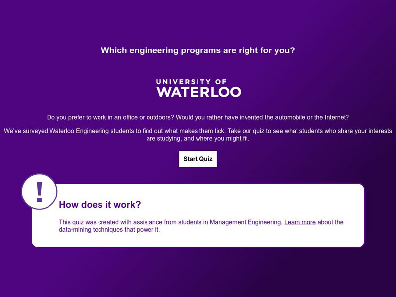 University of Waterloo: Which Engineering Programs Are Right for You? Interactive
