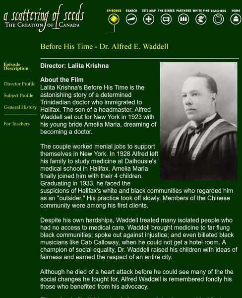 White Pine Pictures: Before His Time: Dr. Alfred E. Waddell Handout White Pine Pictures: Before His Time: Dr. Alfred E. Waddell Handout