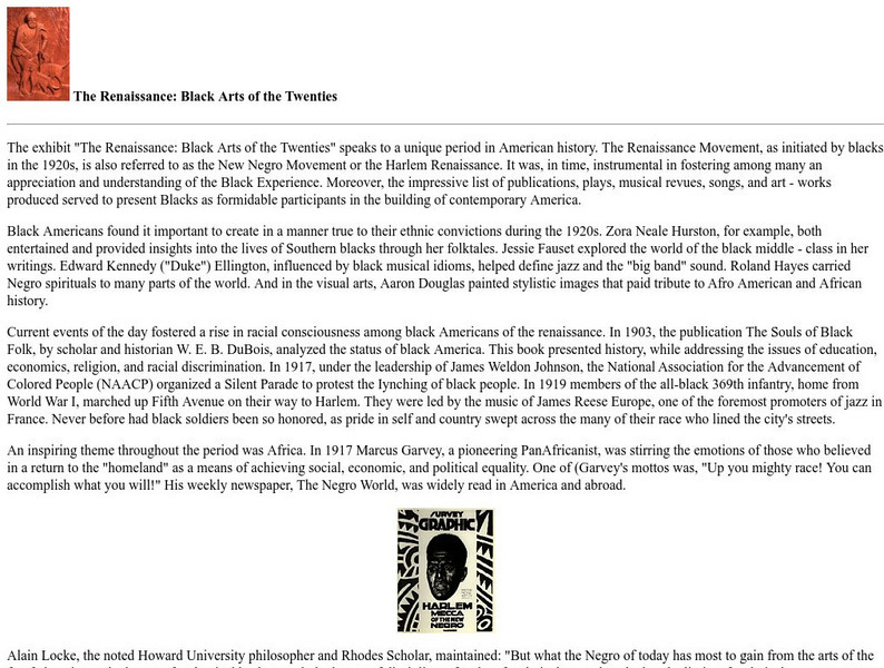 Anacostia Museum: The Renaissance: Black Art of the Twenties Activity Anacostia Museum: The Renaissance: Black Art of the Twenties Activity