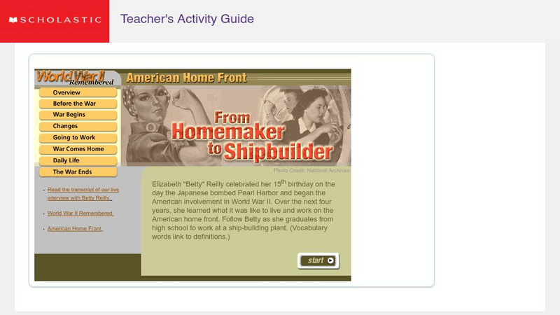 Scholastic: World War Ii: American Homefront: From Homemaker to Shipbuilder Primary Scholastic: World War Ii: American Homefront: From Homemaker to Shipbuilder Primary