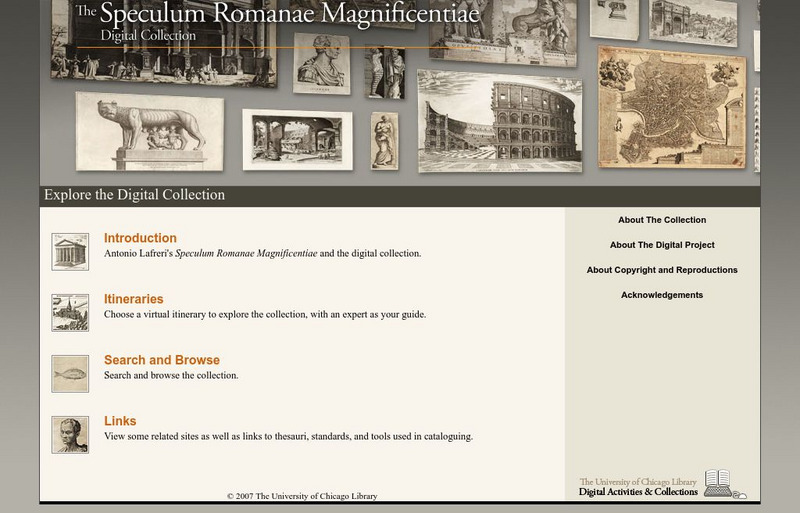 University of Chicago: Speculum Romanae Magnificentiae Website University of Chicago: Speculum Romanae Magnificentiae Website