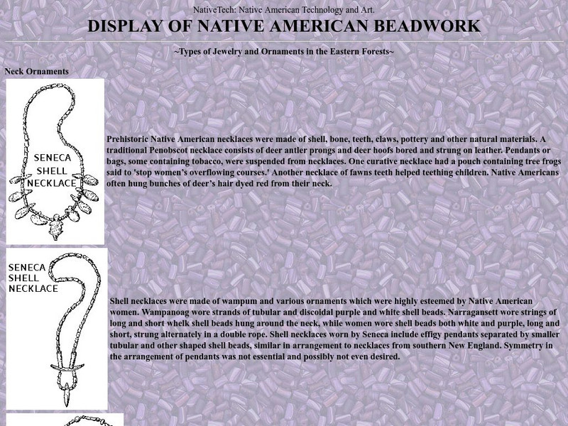 Native Tech: Native American Beadwork: Display of Native American Beadwork Website Native Tech: Native American Beadwork: Display of Native American Beadwork Website