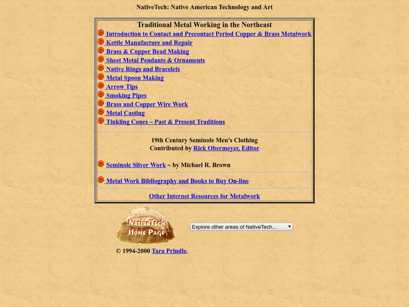 Native Tech: Traditional Metal Working in the Northeast Website Native Tech: Traditional Metal Working in the Northeast Website