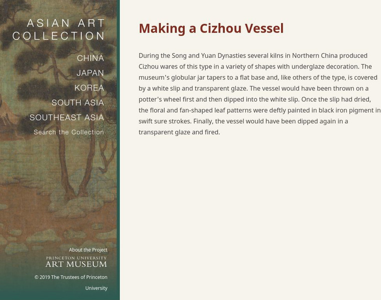 Princeton University Art Musuem: Making a Cizhou Vessel Instructional Video