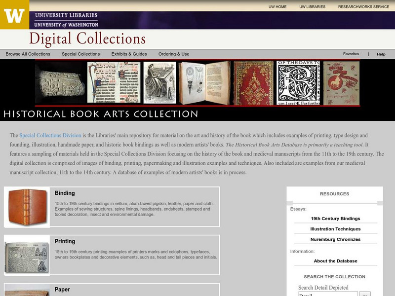 University of Washington: Historical Book Arts Website University of Washington: Historical Book Arts Website