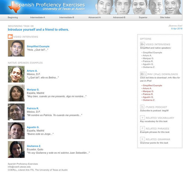 University of Texas: Introducing Yourself Audio University of Texas: Introducing Yourself Audio