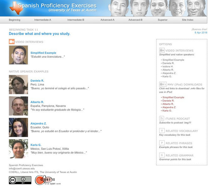Spanish Proficiency Exercises: Beginning Task 11 Activity Spanish Proficiency Exercises: Beginning Task 11 Activity