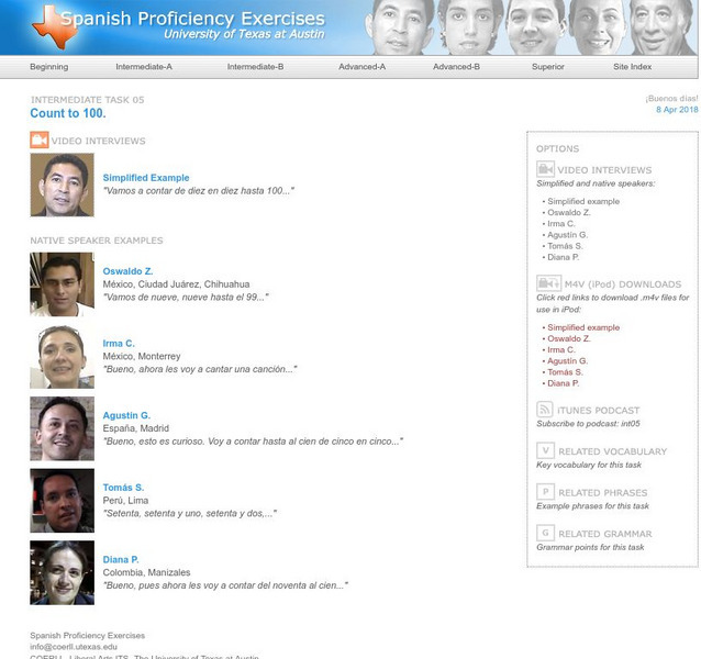 University of Texas: Numbers 1 100 Audio University of Texas: Numbers 1 100 Audio