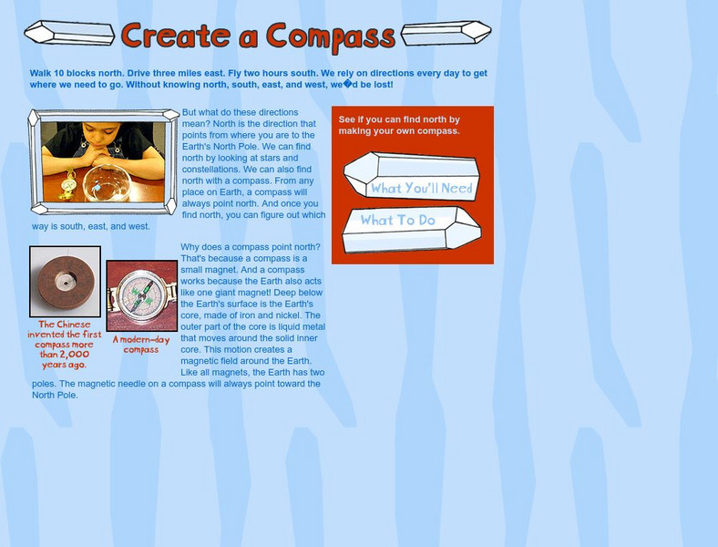 American Museum of Natural History: O Logy: Stuff to Do: Create a Compass Website American Museum of Natural History: O Logy: Stuff to Do: Create a Compass Website