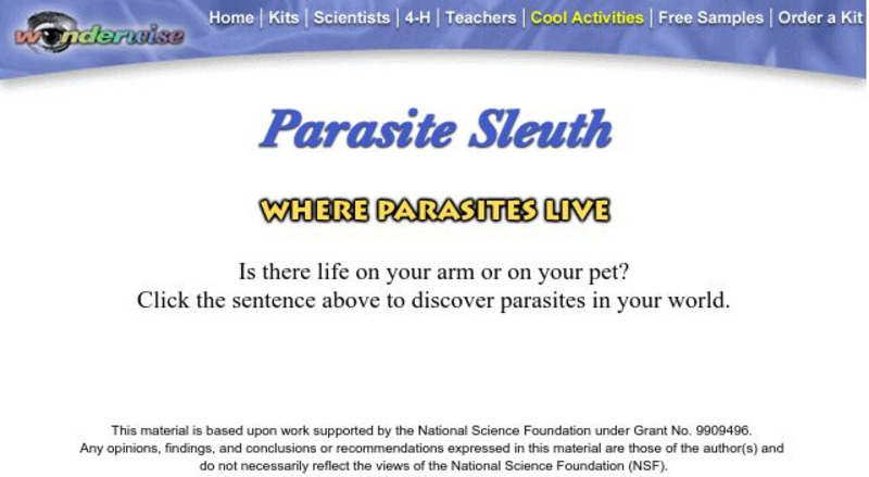 University of Nebraska State Museum: Parasite Sleuth: Where Parasites Live Interactive