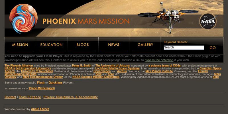 Nasa: The History of Mars Exploration Website Nasa: The History of Mars Exploration Website