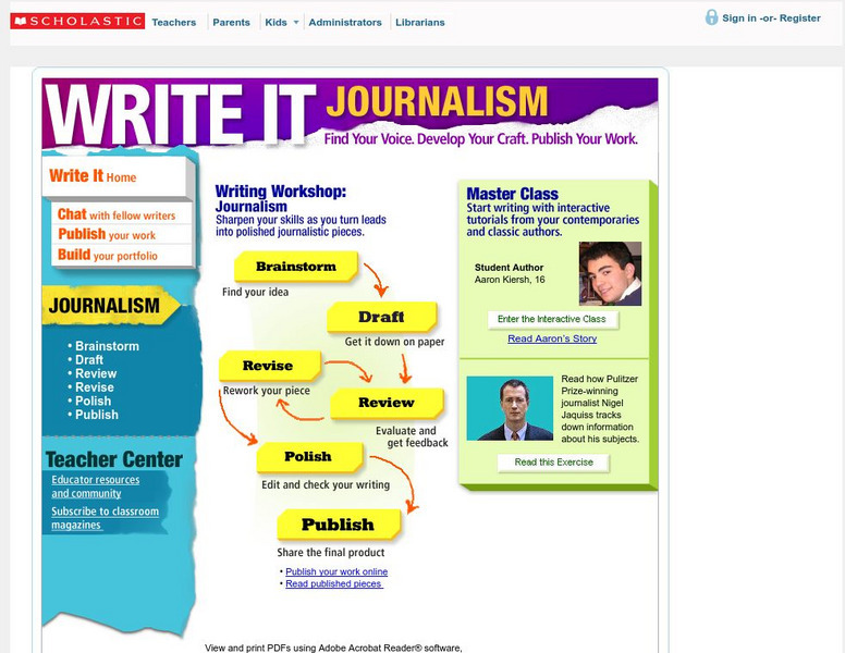Scholastic: Write It: Journalism Graphic Scholastic: Write It: Journalism Graphic