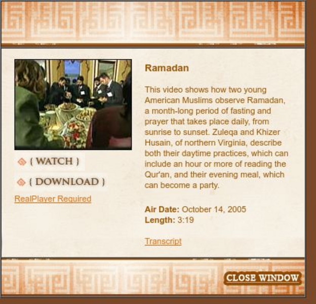 Wnet: Thirteen: Access Islam: Ramadan Instructional Video Wnet: Thirteen: Access Islam: Ramadan Instructional Video