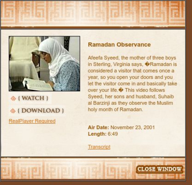 Wnet: Thirteen: Access Islam: Ramadan Observance Instructional Video Wnet: Thirteen: Access Islam: Ramadan Observance Instructional Video