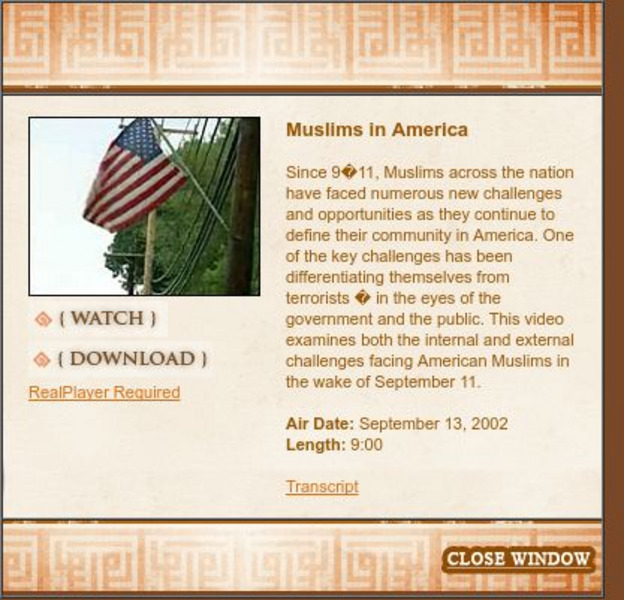 Wnet: Thirteen: Access Islam: Muslims in America Instructional Video Wnet: Thirteen: Access Islam: Muslims in America Instructional Video