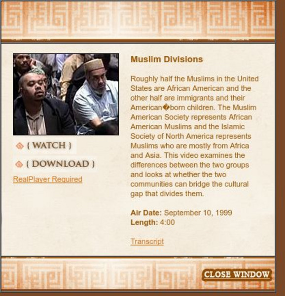 Wnet: Thirteen: Access Islam: Muslim Divisions in America Instructional Video Wnet: Thirteen: Access Islam: Muslim Divisions in America Instructional Video