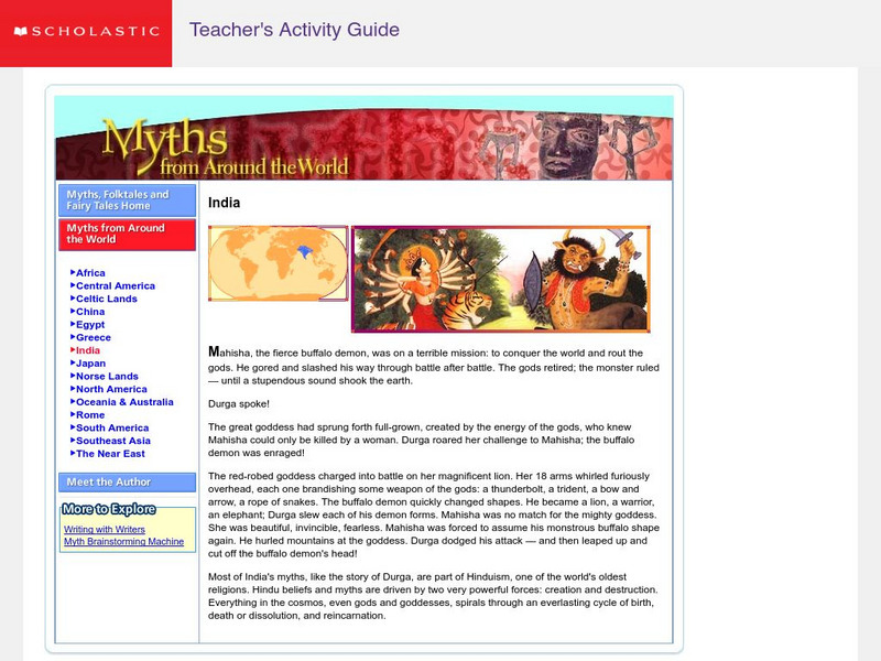 Scholastic: Myths From Around the World: India Website Scholastic: Myths From Around the World: India Website