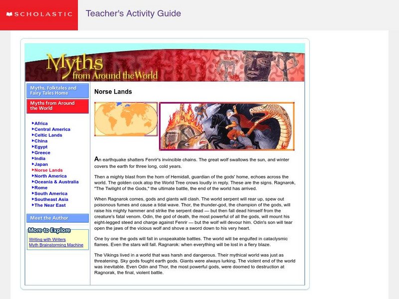 Scholastic: Myths From Around the World: Norse Lands Website Scholastic: Myths From Around the World: Norse Lands Website