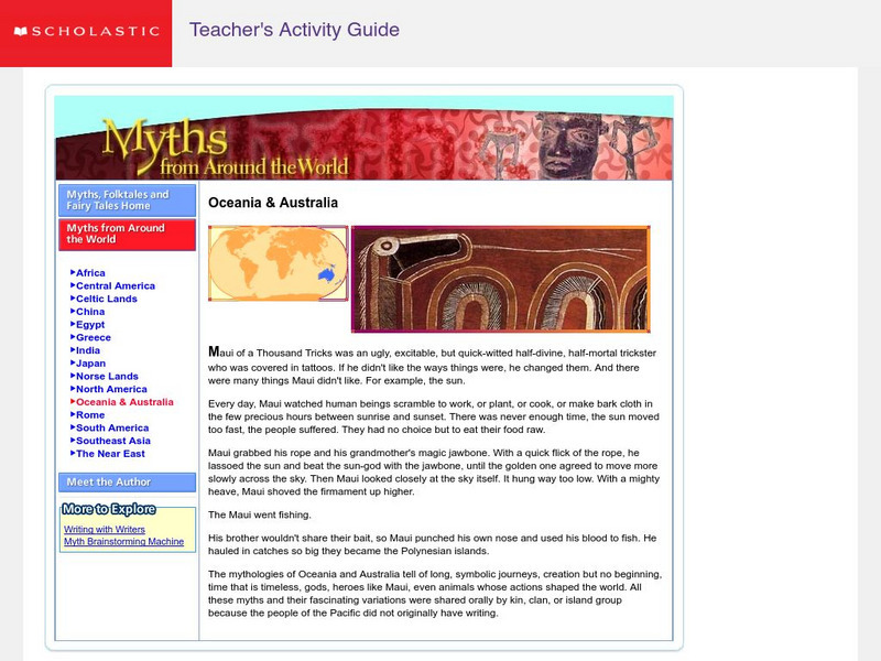 Scholastic: Myths From Around the World: Oceania and Australia Website Scholastic: Myths From Around the World: Oceania and Australia Website
