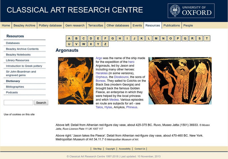 Beazley Archive: Argonauts Activity