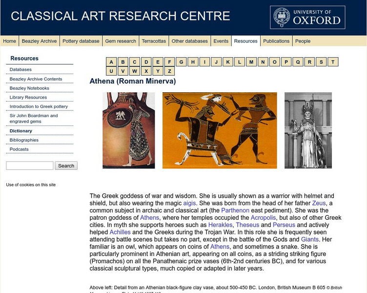 Beazley Archive: Athena Website