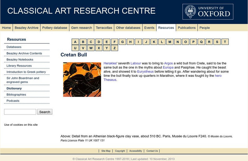 Beazley Archive: Cretan Bull Activity