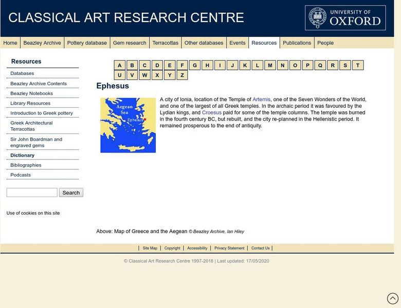 Beazley Archive: Ephesus Handout Beazley Archive: Ephesus Handout