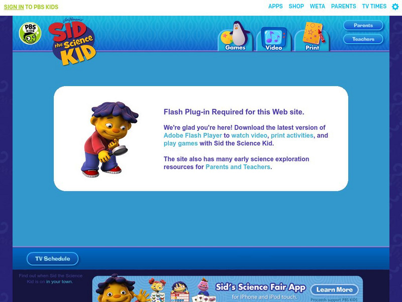 Pbs Kids: Sid the Science Kid: I Sense Interactive for Pre-K - 1st
