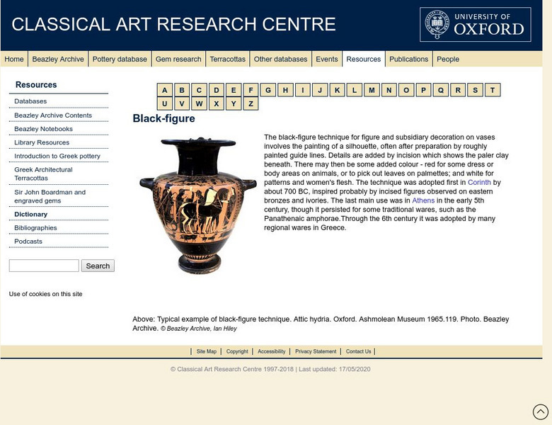 Beazley Archive: Black Figure Pottery Handout Beazley Archive: Black Figure Pottery Handout