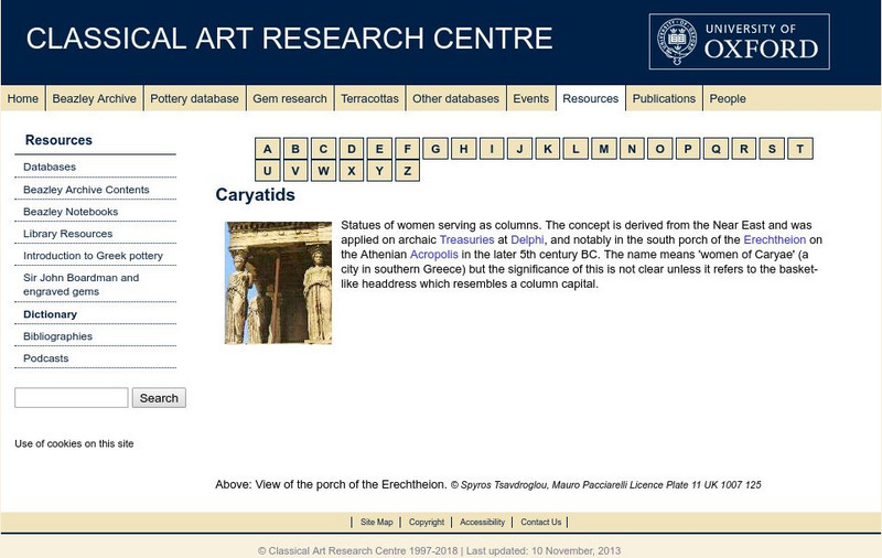 Beazley Archive: Caryatids Handout Beazley Archive: Caryatids Handout