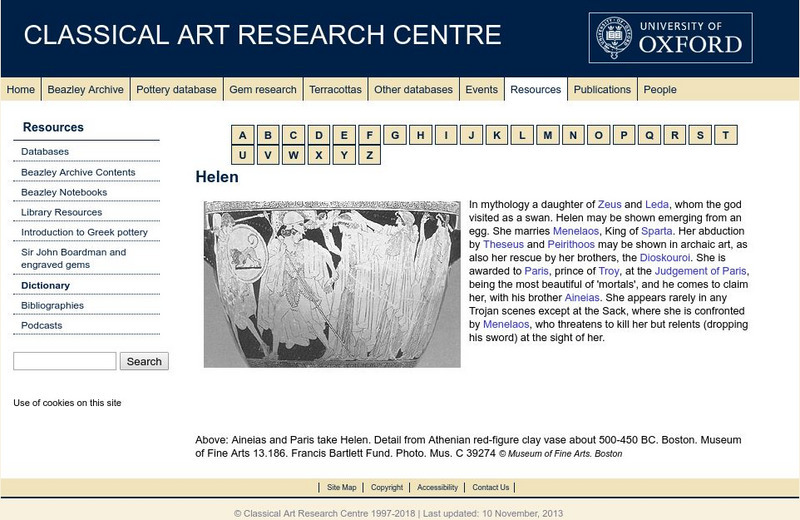 Beazley Archive: Helen of Troy Website Beazley Archive: Helen of Troy Website