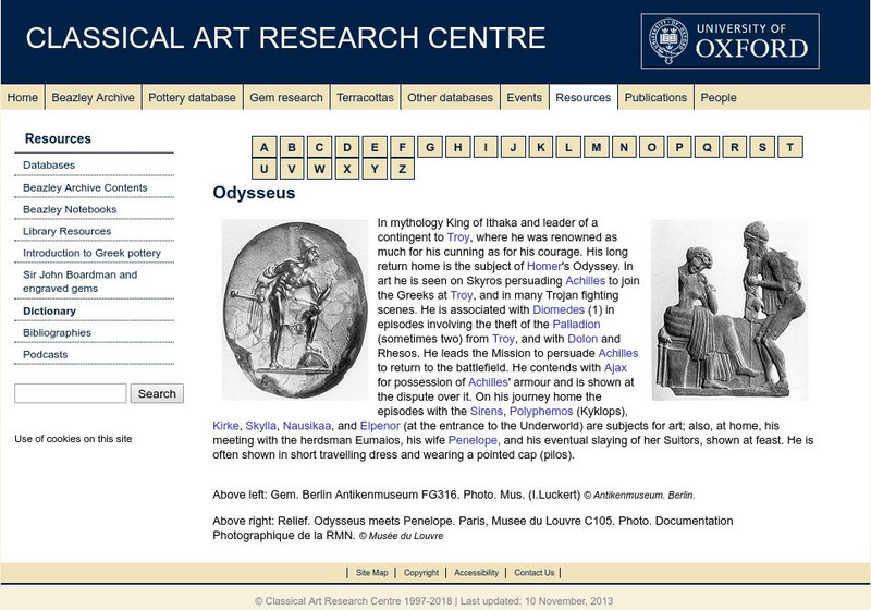 Beazley Archive: Odysseus Website Beazley Archive: Odysseus Website