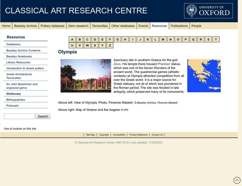 Beazley Archive: Olympia Handout Beazley Archive: Olympia Handout