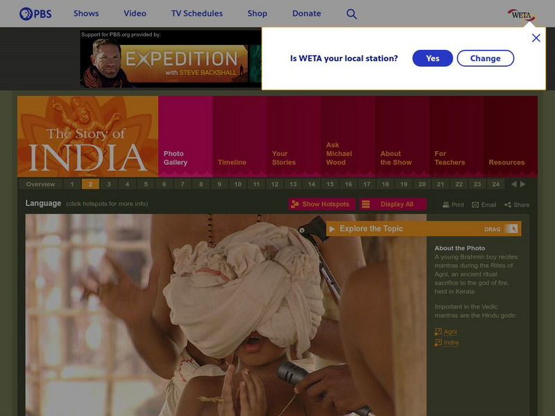 Pbs: The Story of India: Sanskrit Unit Plan Pbs: The Story of India: Sanskrit Unit Plan