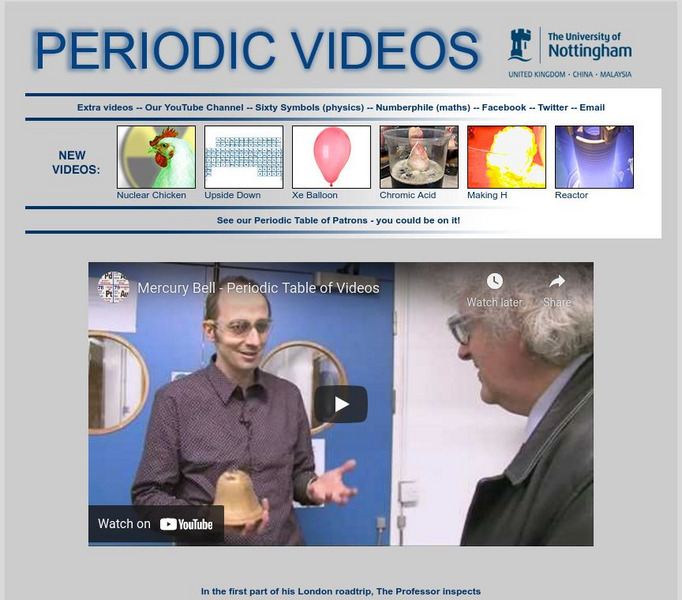Periodic Table of Videos: Mercury Bell Instructional Video