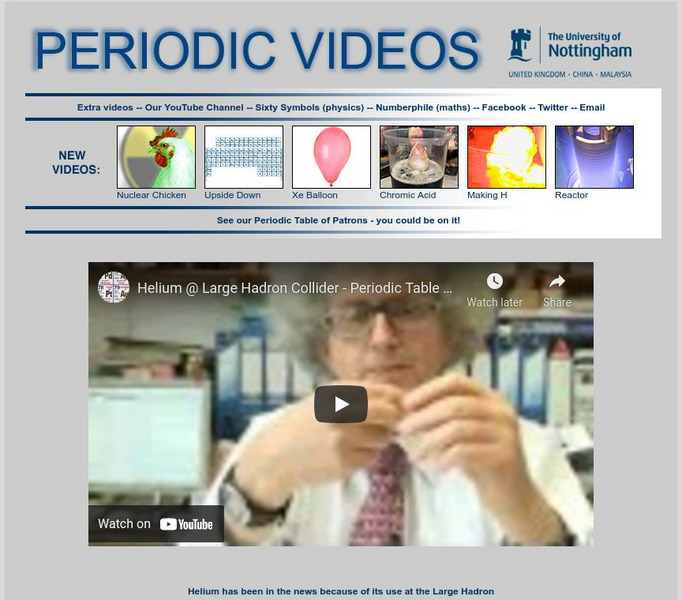 Perodic Table of Videos: Helium at the Large Hadron Collider Instructional Video