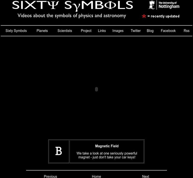 Sixty Symbols: Symbols of Physics and Astronomy: Magnetic Fields Instructional Video