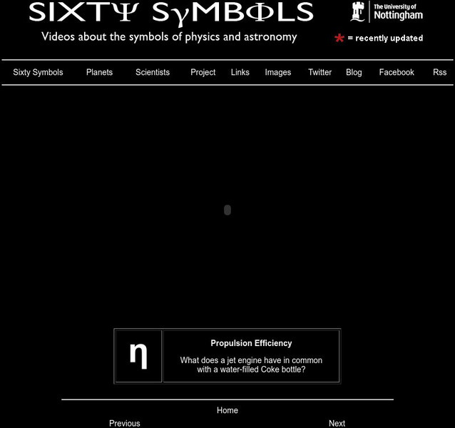 Sixty Symbols: Symbols of Physics and Astronomy: Propulsion Efficiency Instructional Video