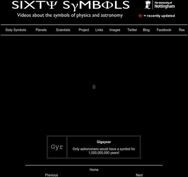 Sixty Symbols: Symbols of Physics and Astronomy: Energy Instructional Video Sixty Symbols: Symbols of Physics and Astronomy: Energy Instructional Video