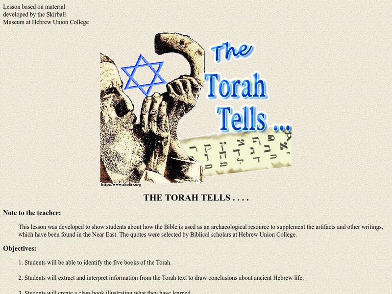 Schools of California: The Torah Tells Lesson Plan Schools of California: The Torah Tells Lesson Plan