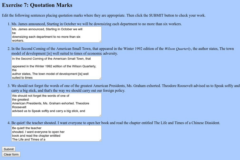 Empire State College: Quotation Marks Unknown Type Empire State College: Quotation Marks Unknown Type