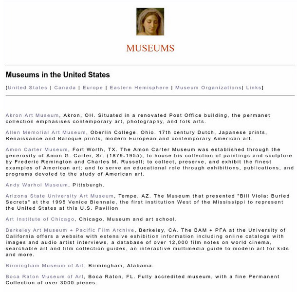 University of Michigan: Museums Handout University of Michigan: Museums Handout