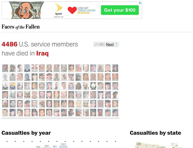 The Washington Post: Faces of the Fallen Interactive The Washington Post: Faces of the Fallen Interactive