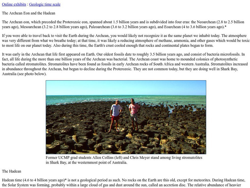 Ucmp: Divisions of Precambrian Time Website Ucmp: Divisions of Precambrian Time Website