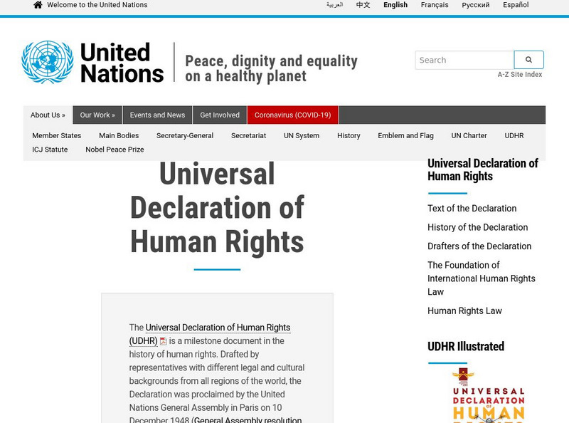 United Nations: Universal Declaration of Human Rights Primary United Nations: Universal Declaration of Human Rights Primary